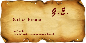 Gaisz Emese névjegykártya