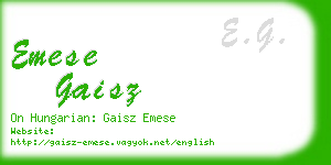 emese gaisz business card